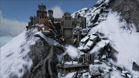 ark castle snowy mountainside