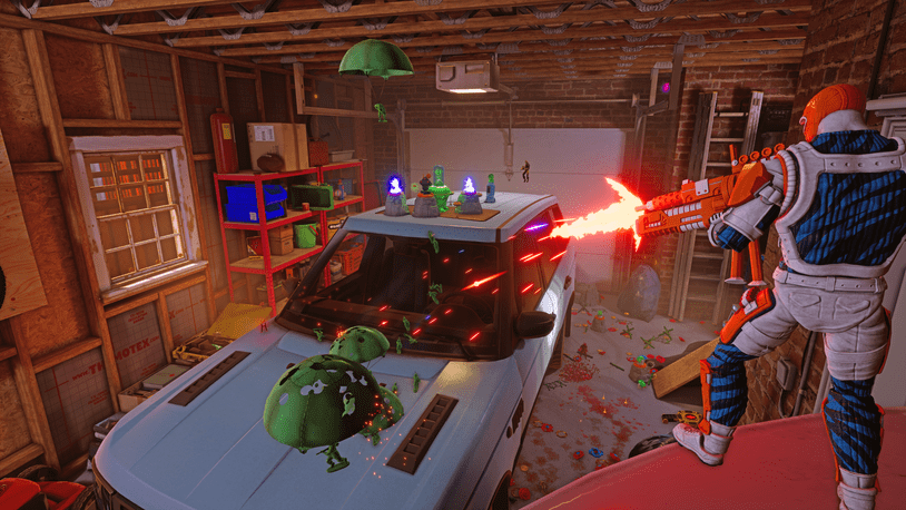 hypercharge unboxed toy shoots enemies from above