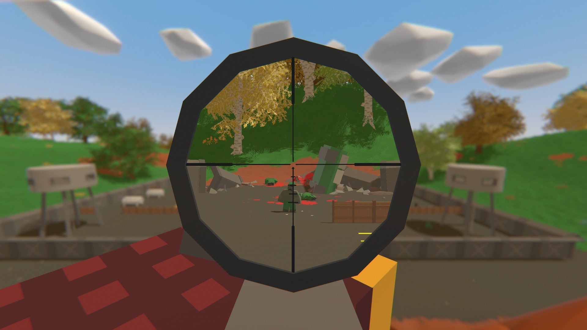 unturned sniper scope targeting zombie