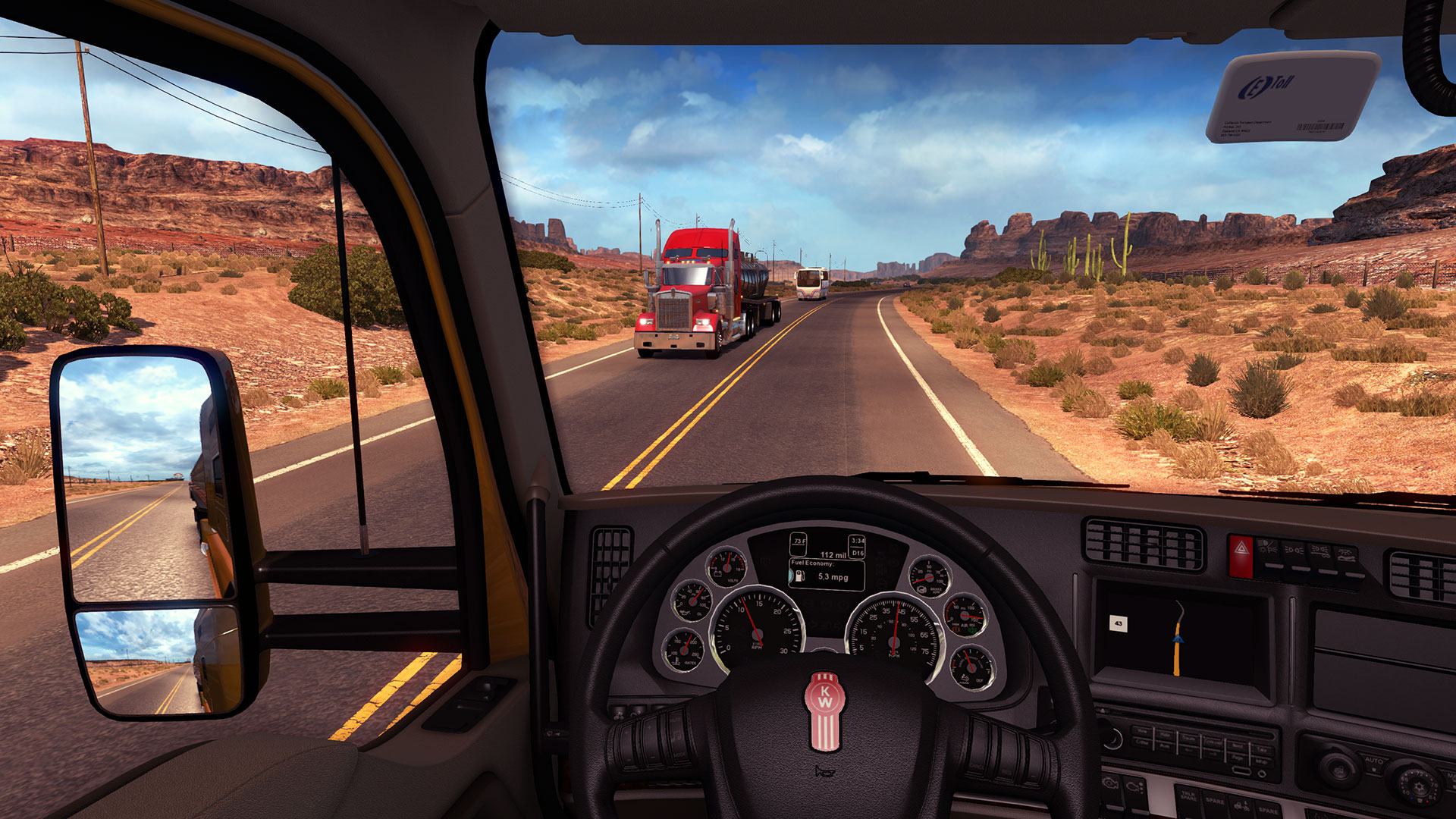 American truck simulator вождение пустыня геймплей