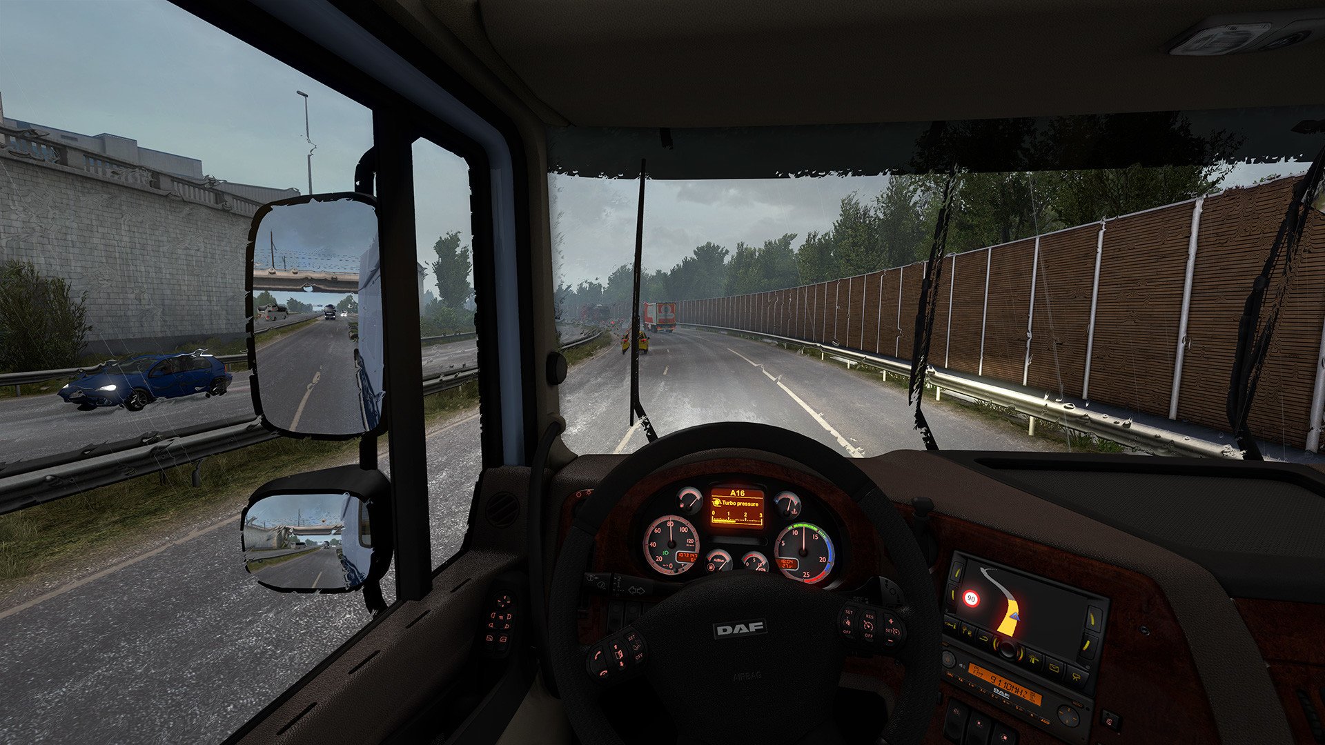 Euro Truck Simulator 2 inside truck driving friends