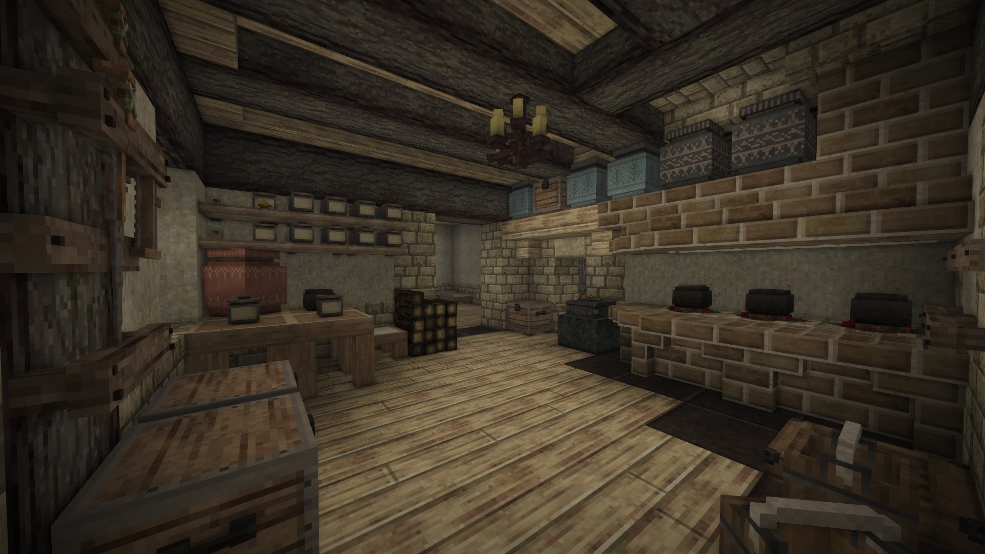 vintage story player made kitchen on a multiplayer server